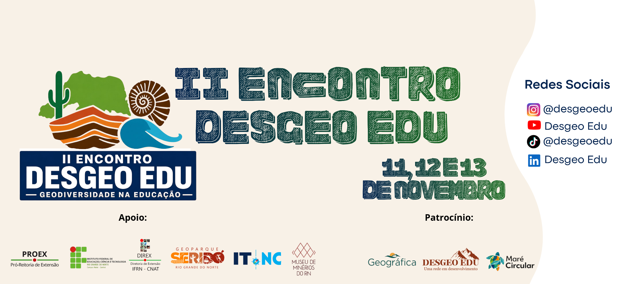 Banner do II Encontro DESGEO EDU